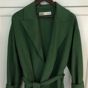 Green Zara Trench Jacket
